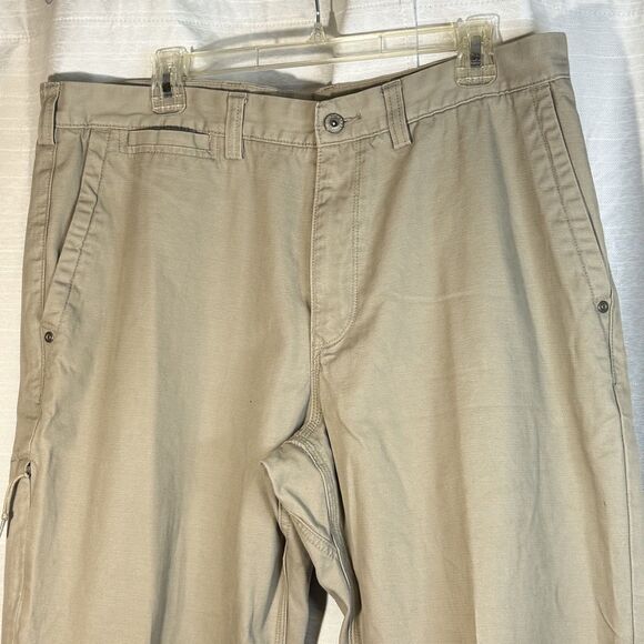 Duluth Trading Khaki Twill heavy work pants Relaxed Fit Men's 38 x 30 - Picture 6 of 8